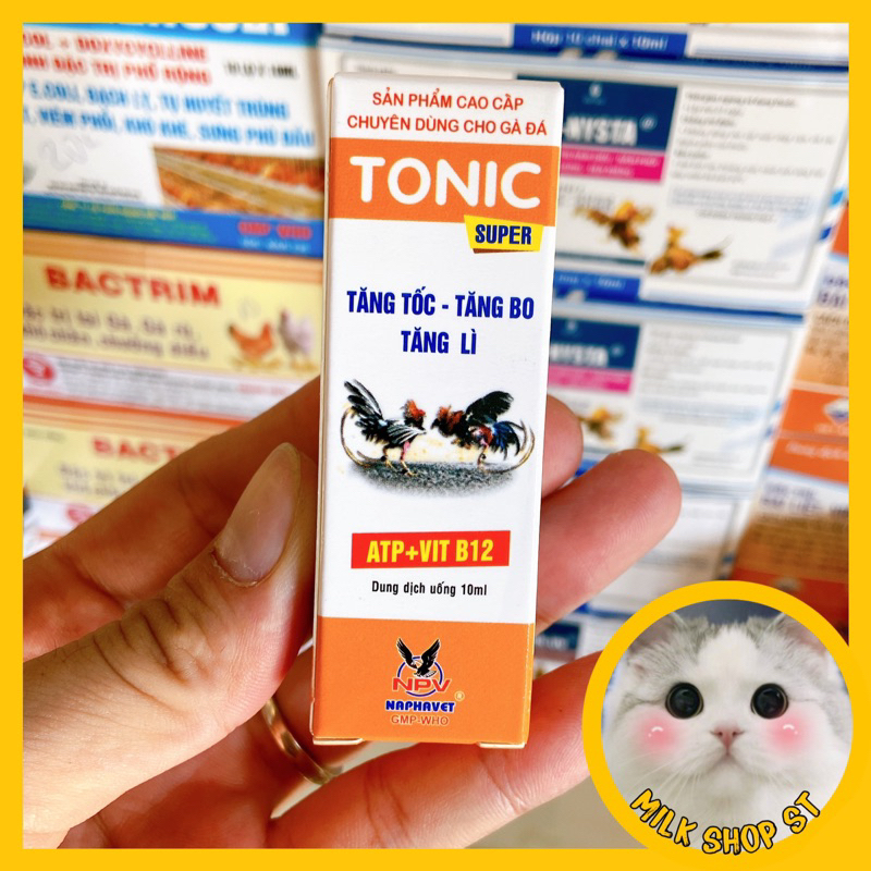 Tăng lực gà đá, gà nòi 10ml dạng nhỏ tiện lợi, Tonic super ATP và b12