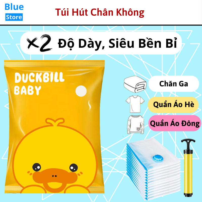 Túi hút chân không đựng quần áo chăn màn chống nước, chống ẩm mốc cao cấp tiết kiệm không gian siêu bền bỉ