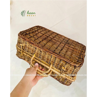 Vali mây chụp ảnh; decor; Đựng đồ; Vali mây size đại; Haan decor