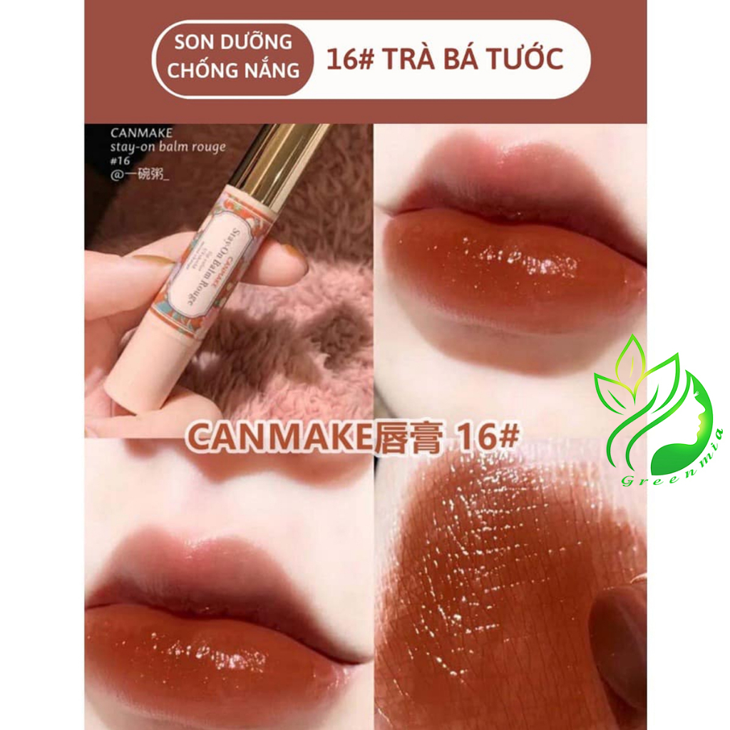 Son Dưỡng Có Màu Chống Nắng Canmake Tokyo Stay On Balm Rouge Nội Địa Nhật Bản 16