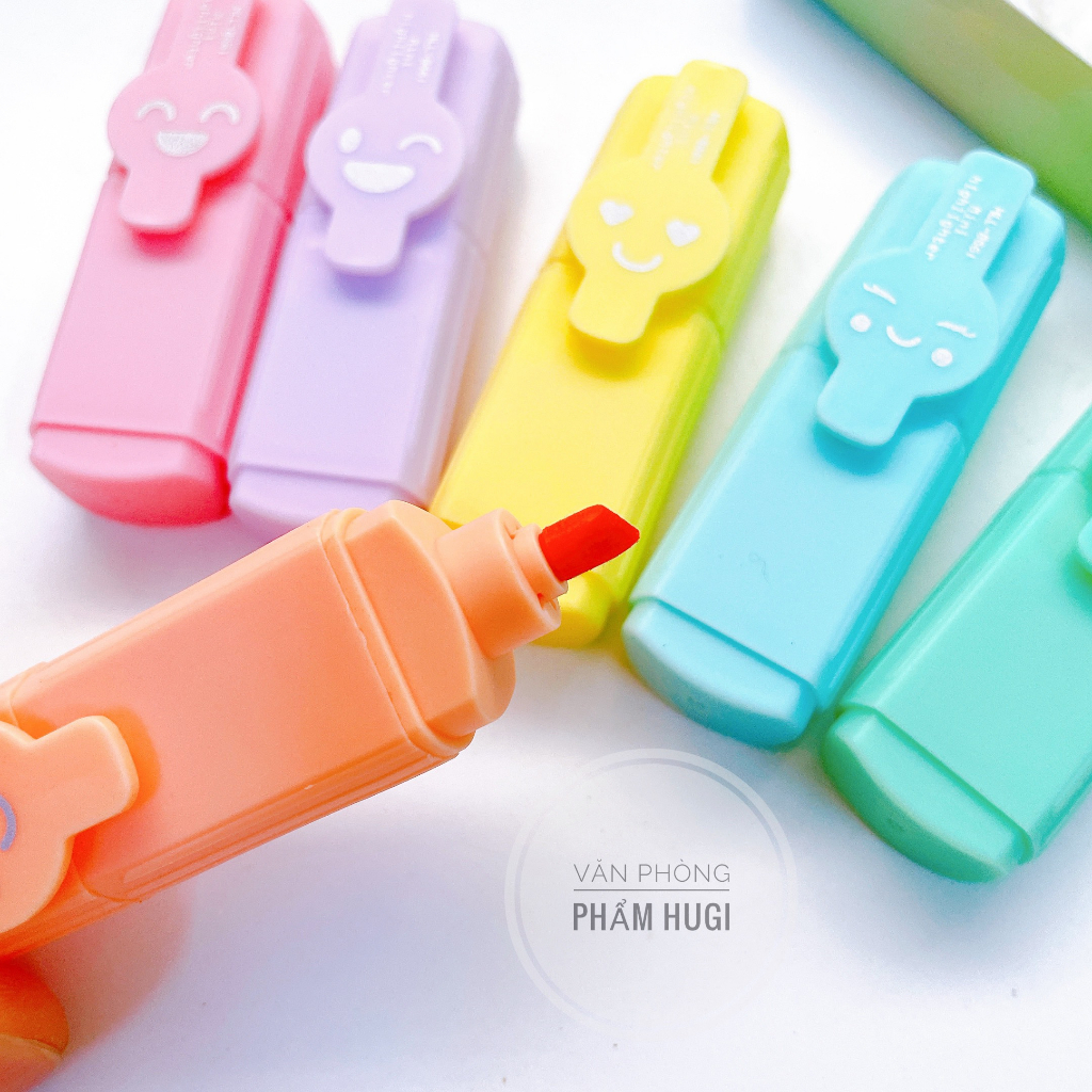 Hộp 6 cây bút dạ quang  bút highlight mini đánh dấu dễ thương