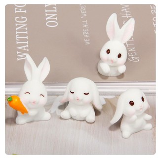 Charm Thỏ 5cm 3D /charm slime/keo sữa/borax/tuyết nhân tạo