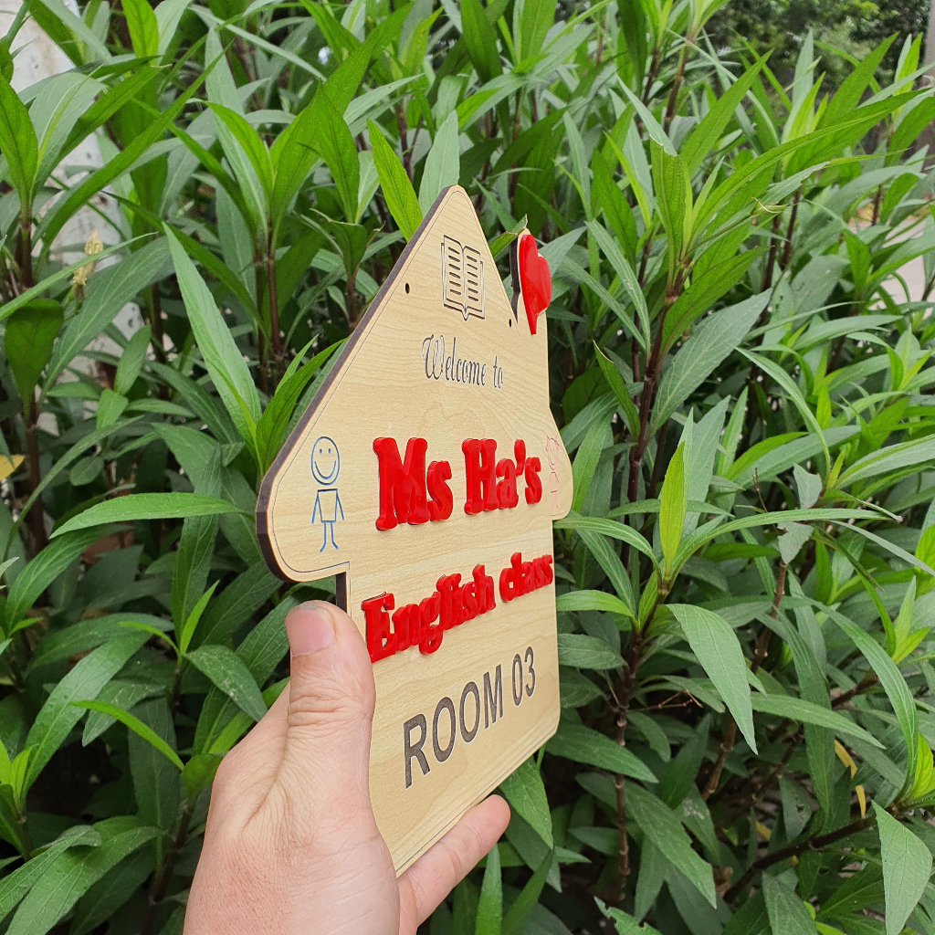 Bảng gỗ Hình Ngôi Nhà treo tường - Trang trí tường - Bảng gỗ Home