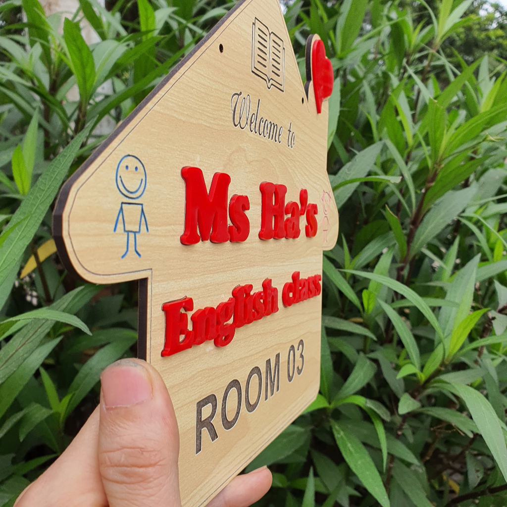 Bảng gỗ Hình Ngôi Nhà treo tường - Trang trí tường - Bảng gỗ Home