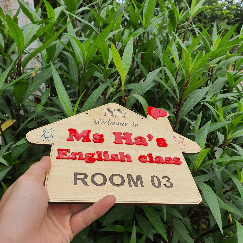 Bảng gỗ Hình Ngôi Nhà treo tường - Trang trí tường - Bảng gỗ Home