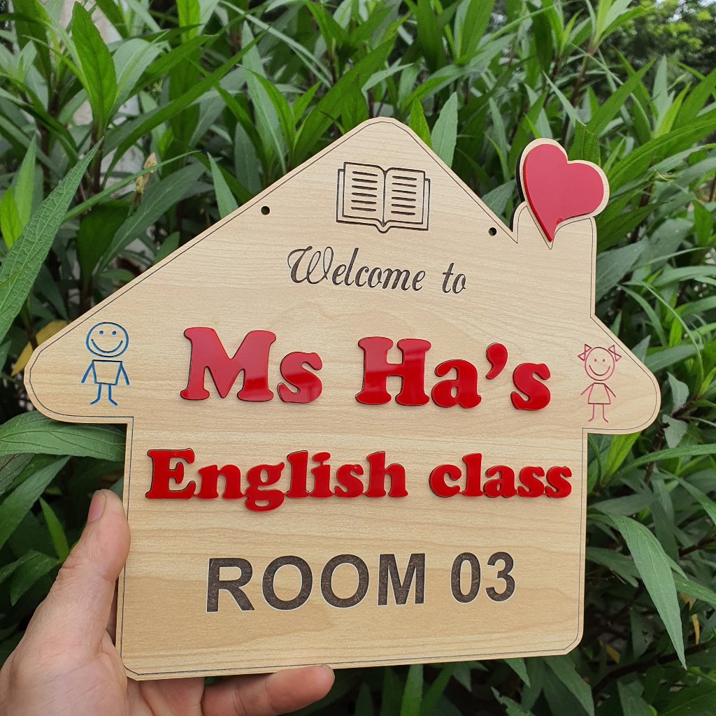 Bảng gỗ Hình Ngôi Nhà treo tường - Trang trí tường - Bảng gỗ Home