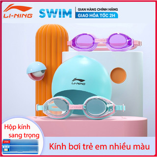 Kính bơi trẻ em li-ning ngăn nước tuyệt đối tặng kèm nút tai kính bơi trẻ em lining kính bơi lining cho bé
