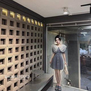 Váy Jean Cổ Bèo Hàng QC L1