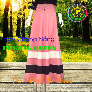 V5 Váy phối màu độc đáo, đẹp. Váy chống nắng thời trang cao cấp đẹp Phượng Queen, vải dày chống nắng tốt, che phủ rộng.