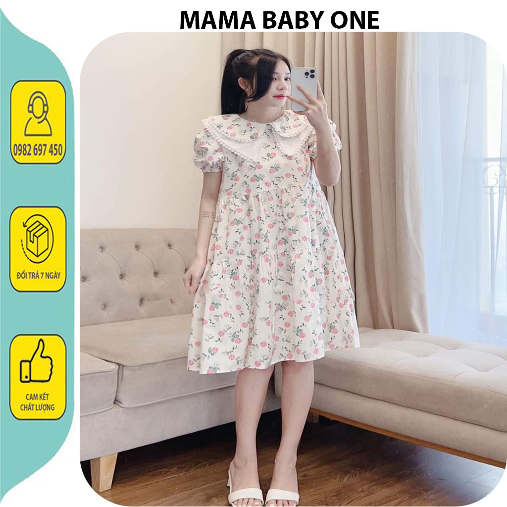 VÁY BẦU CÔNG SỞ DỰ TIỆC DÁNG TIỂU THƯ BÁNH BÈO CỰC XINH-ĐẦM BẦU BABAYDOLL HOA NHÍ MÀU SẮC TRẺ ĐẸP VẢI MỀM MÁT