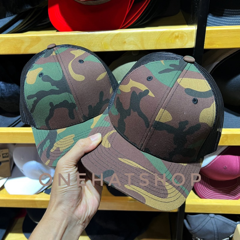 Nón lưỡi trai camo lưới đen thoáng mát chất lượng cao