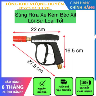 Súng xịt rửa - súng rửa xe gắn béc mỏ vịt cho máy rửa xe cao áp, máy rửa xe áp lực mini gia đình