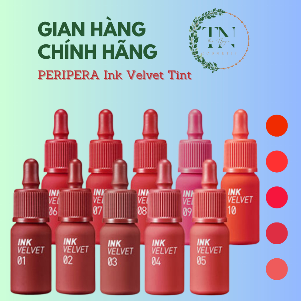 [NEW 2019] SON KEM SIÊU LÌ, MỊN MƯỢT PERIPERA INK THE VELVET LIP TINT MÀU 1-12