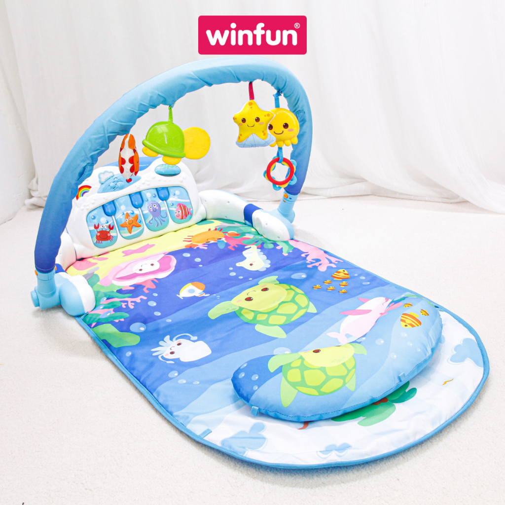 Thảm nằm chơi cho bé  đàn piano đại dương đa năng Winfun 0860 - đồ chơi phát triển đa giác quan cho bé giai đoạn đầu đời