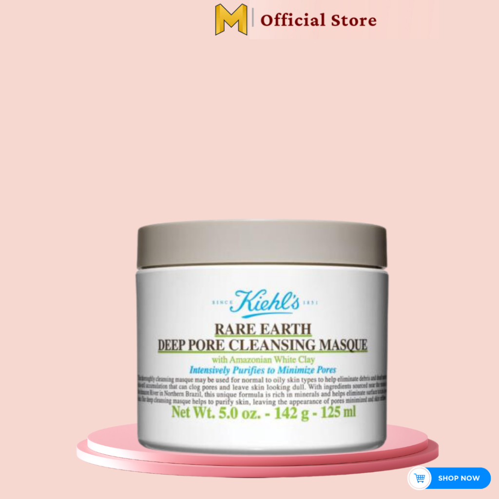 Mặt Nạ Đất Sét Kiehl's Se Lỗ Chân Lông Giảm Mụn Cho Da Dầu Chính Hãng