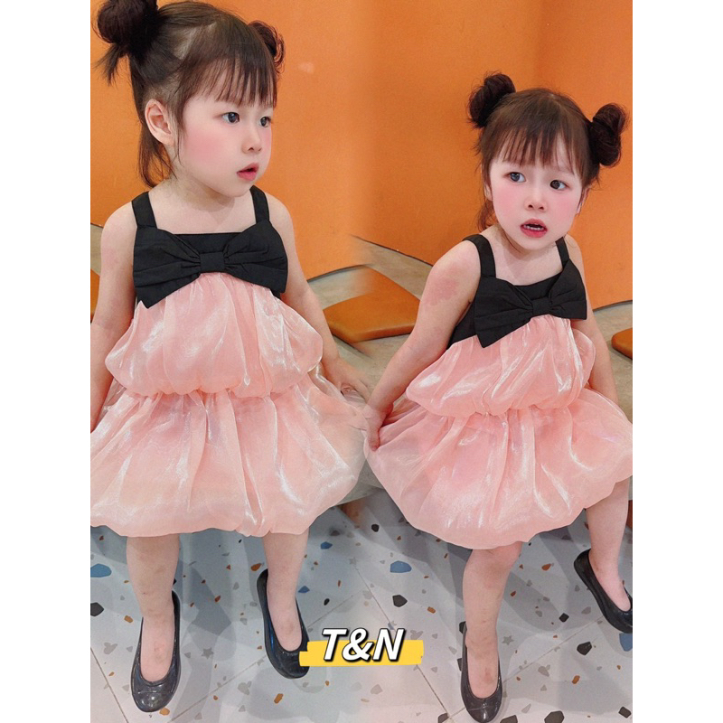 Váy công chúa cho bé voan tơ 2 tầng