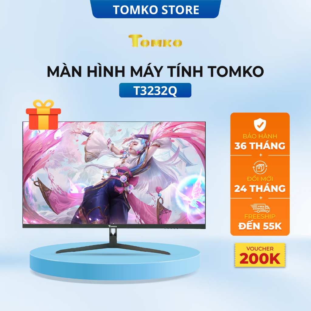 Màn hình máy tính 32 inch 2K Tomko T3232Q Tần số quét 75HZ Tấm nền IPS - Hàng chính hãng