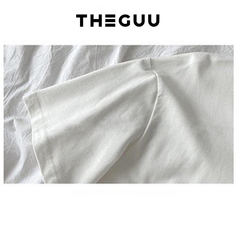 Áo phông unisex trắng đen form rộng tay ngắn cổ tròn cho cặp đôi nam nữ LOCAL BRAND THE GUU 03/ TRÀ SƯA couple