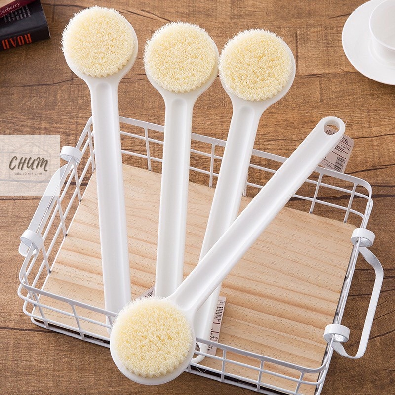 Cây Bàn Chải Cọ Lưng, Chà Lưng Nhật Bản Cây Chổi Tắm Kì Cọ Lưng SỢI COTTON GT2 Siêu Mềm - Dụng Cụ Massage Chà Tẩy Tế Bà
