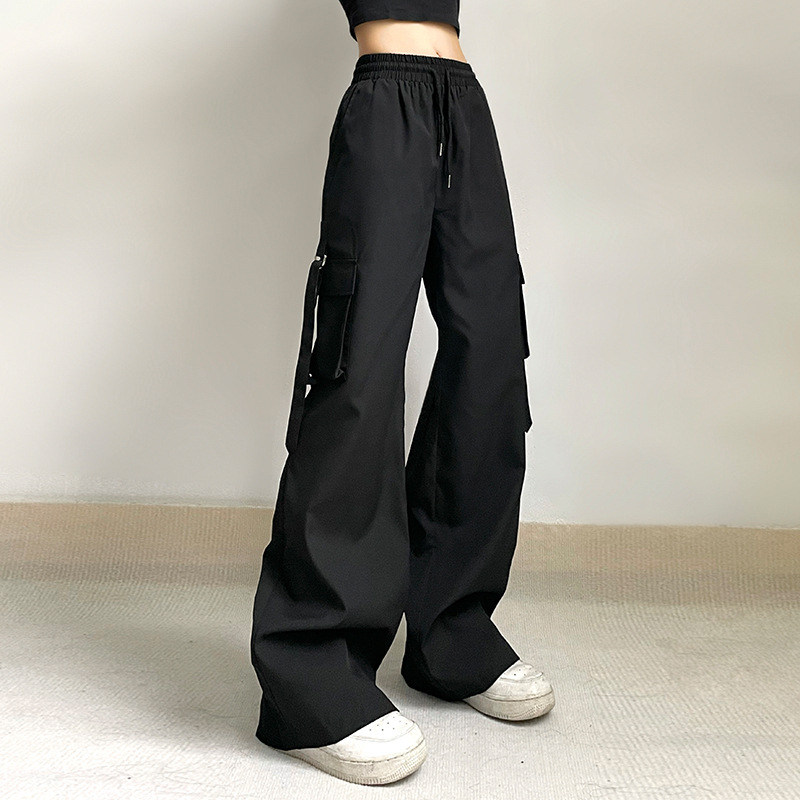 Quần suông kaki túi hộp cạp chun phong cách Retro hàng loại 1