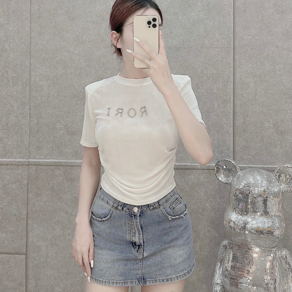 Áo Kiểu Nữ Hot 2023 - Áo Pull RORI Tay Ngắn Nhún Eo Điệu Đà caovanshop
