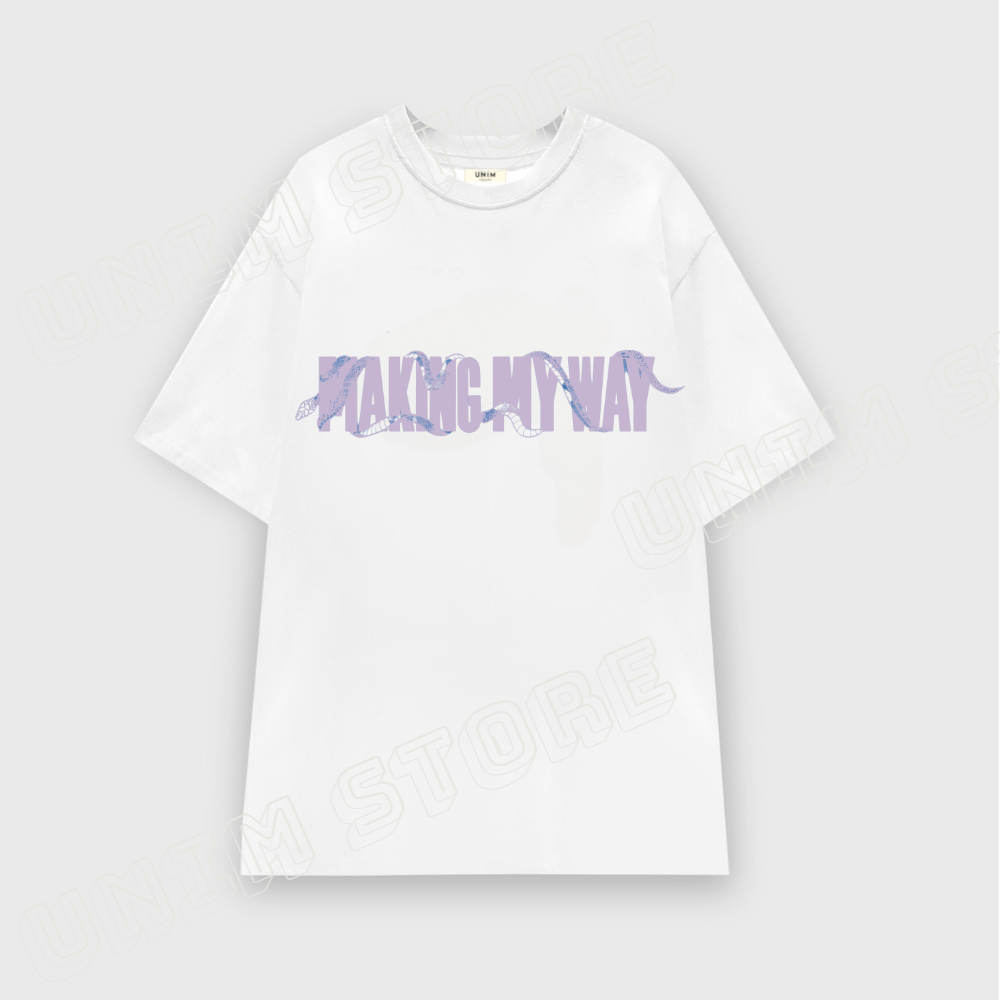 Áo Thun Making My Way Unim Store 100% Cotton cao cấp Basic Tee Shirt In Chữ Sơn Tùng MTP - APST