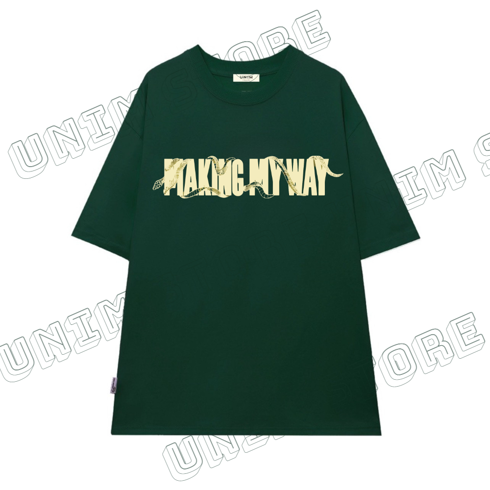 Áo Thun Making My Way Unim Store 100% Cotton cao cấp Basic Tee Shirt In Chữ Sơn Tùng MTP - APST