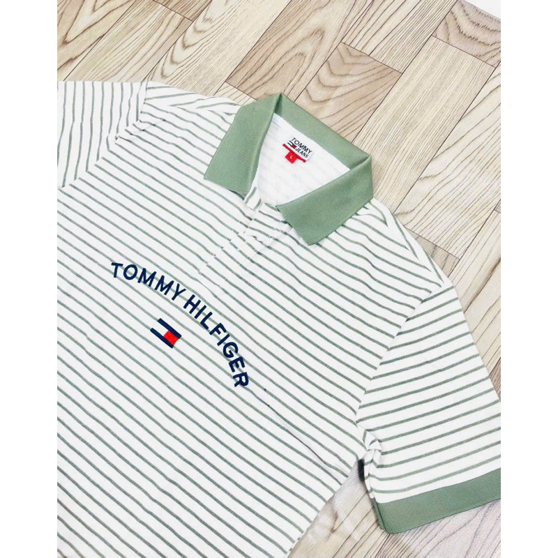 Áo trụ Tommy sọc đơn giản hàng VNXK