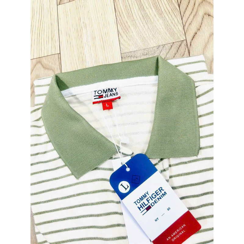 Áo trụ Tommy sọc đơn giản hàng VNXK