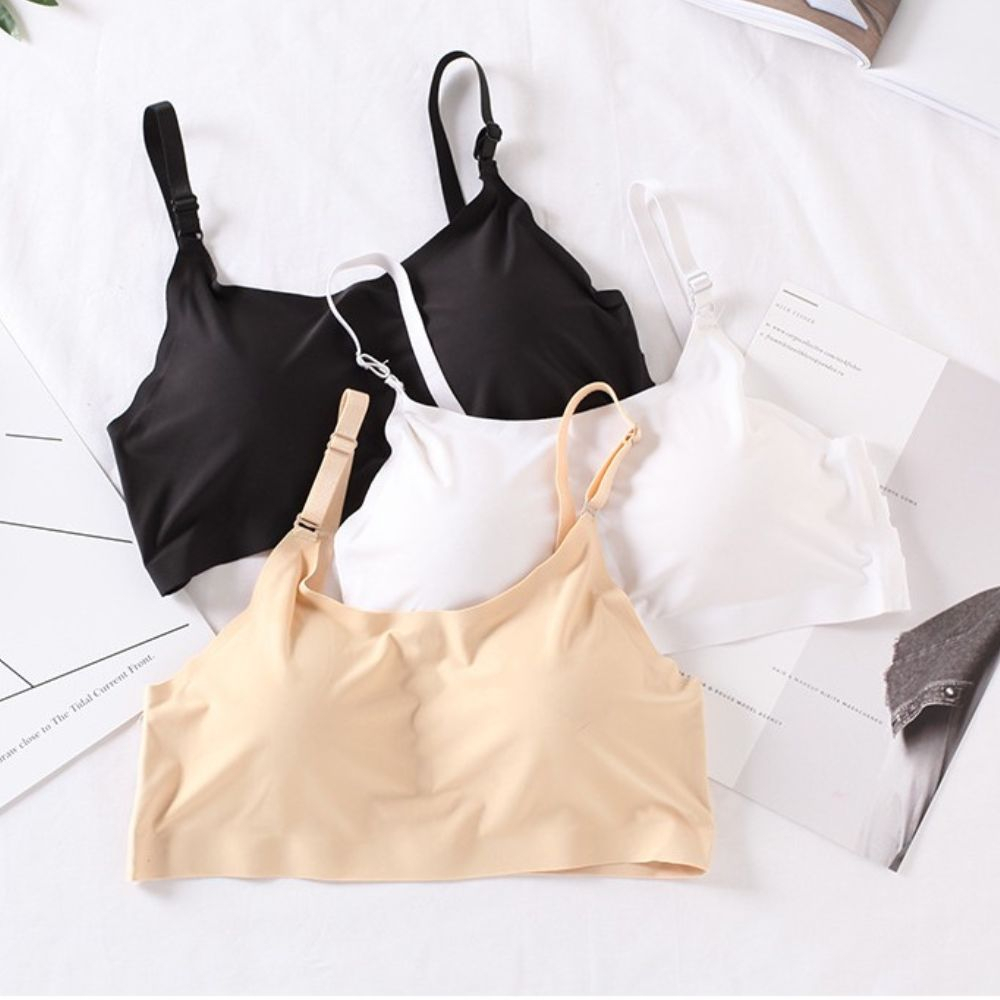 Áo bra 3 dây GOMTAT chất liệu cotton có đệm ngực không gọng mỏng co dãn thoáng khí - BRA3DAY