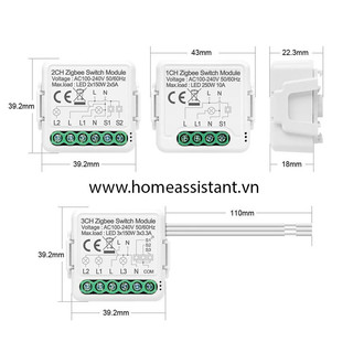 Module công tắc Zigbee Tuya cho công tắc cơ ZMC (Hỗ trợ Home Assistant)