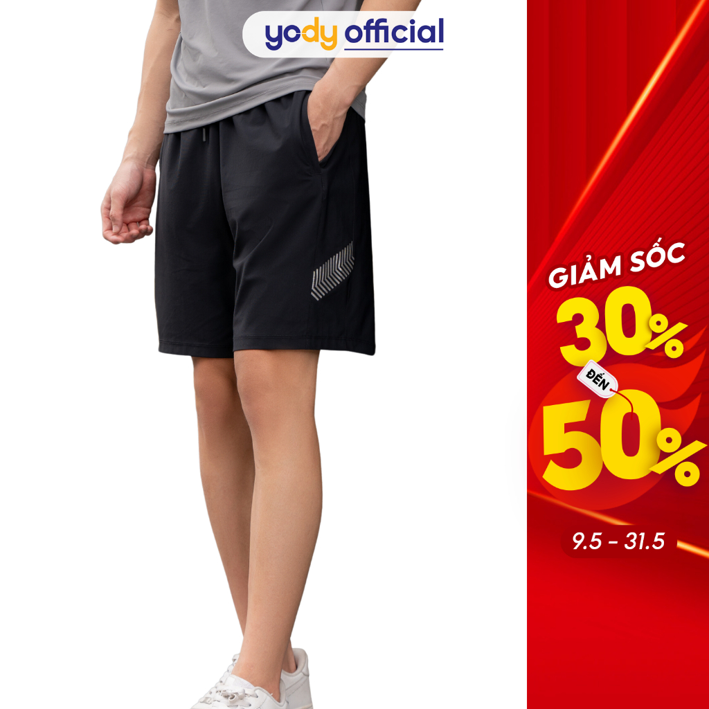 Quần đùi nam YODY quần sooc thể thao có túi co giãn thấm hút mồ hôi - SQM5031