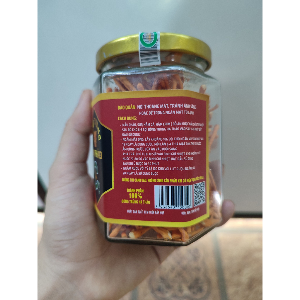 Nấm đông trùng hạ thảo khô sấy thăng hoa cao cấp lọ 10g