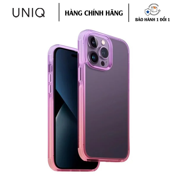 Ốp lưng iPhone 14 Pro Max UNIQ Hybrid Combat Duo trong suốt chống xước lên đến 5H