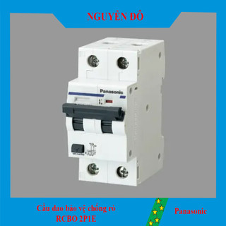 Cb chống giật, aptomat chống giật panasonic rcbo 2p1e, dòng điện định mức 06a, 16a, 25a, 32a, 40a, 50a, 63a độ bền cao.