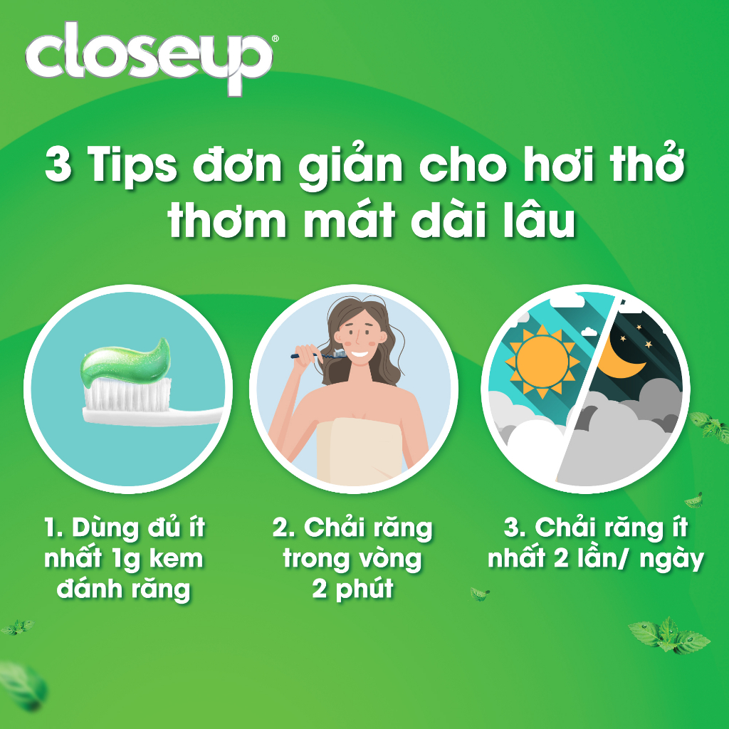 Combo 3 Kem Đánh Răng Closeup Dạng Gel Cho Hơi Thở Thơm Mát Bất Tận Bạc Hà The Mát 230G/Tuýp | BigBuy360 - bigbuy360.vn