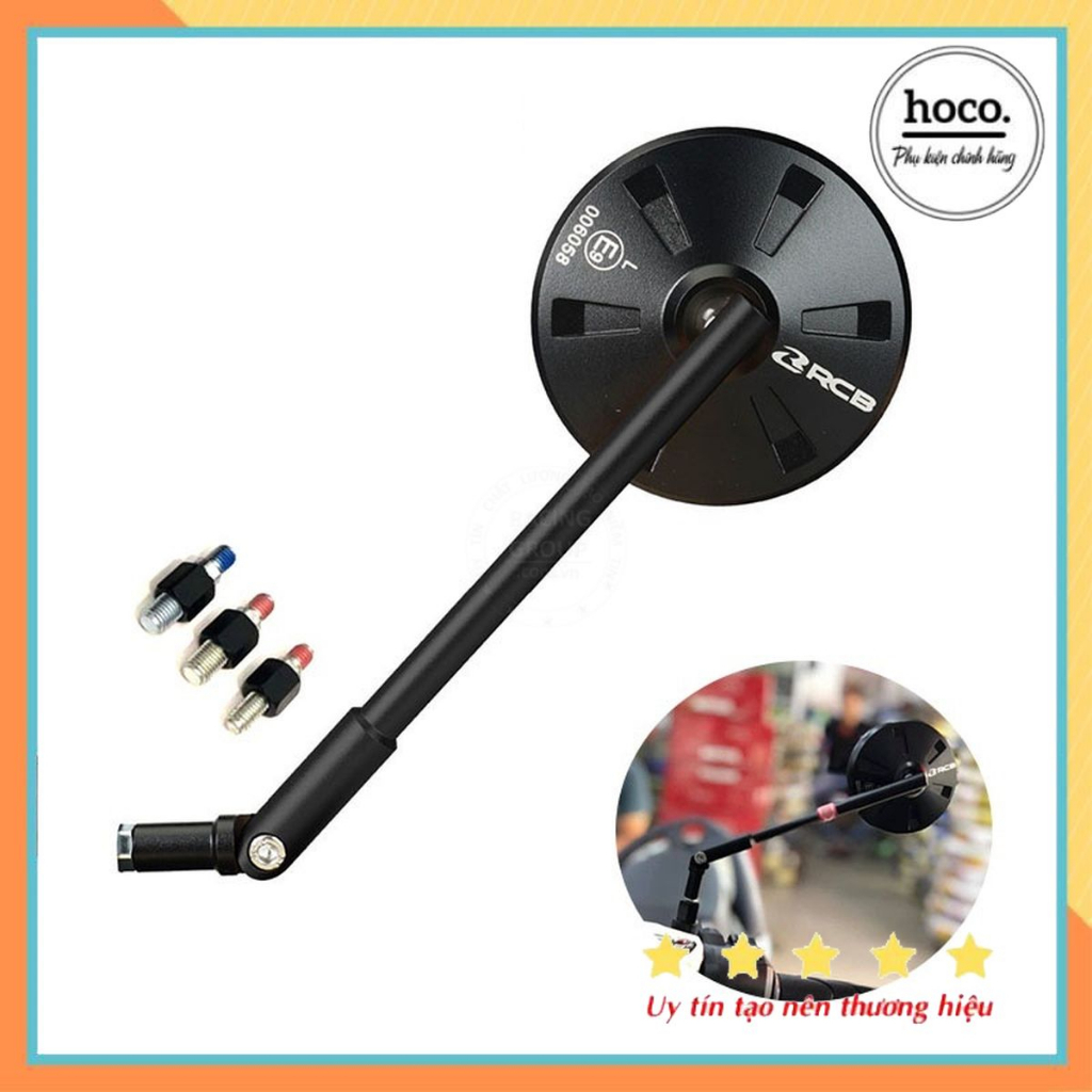Kính Chiếu Hậu Tròn RCB S6 Gắn Cho Nhiều Dòng Xe Máy Full Hộp Cực Chất - Hàng Chính Hãng