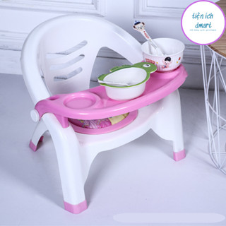 ghế ăn dặm bàn ăn dặm cho bé có đệm êm mông nhựa Việt Nhật cao cấp 1828