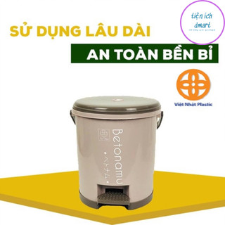 thùng rác đạp chân nhựa cao cấp Việt Nhật BETONAMU kích thước 5L 10L ms-8024