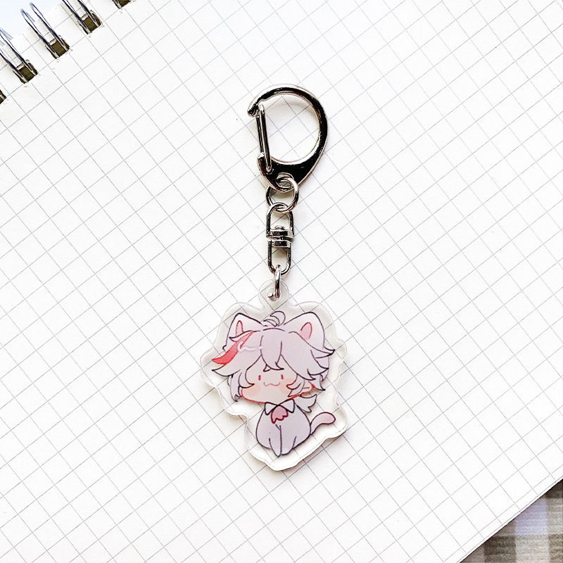 Móc khóa game GENSHIN IMPACT ver Mèo méo meo mèo meo treo chìa khóa in hình anime chibi xinh xắn arcylic