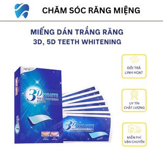 Miếng dán trắng răng 3D WHITE TEETH WHITENING STRIPS