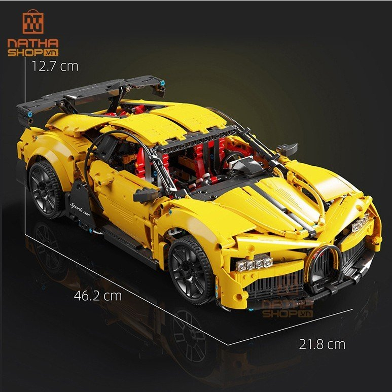 Mô Hình Lắp Ráp LEGO Nathashop Siêu Xe Bugatti Yellow T5027 Tỷ Lệ 1:10 2003 PCS