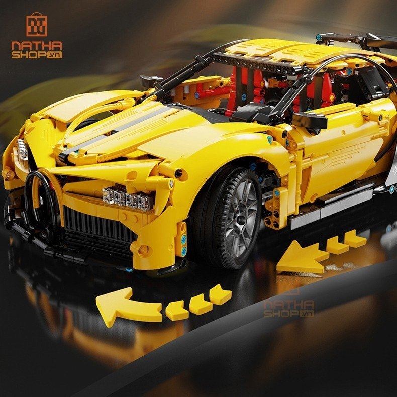 Mô Hình Lắp Ráp LEGO Nathashop Siêu Xe Bugatti Yellow T5027 Tỷ Lệ 1:10 2003 PCS