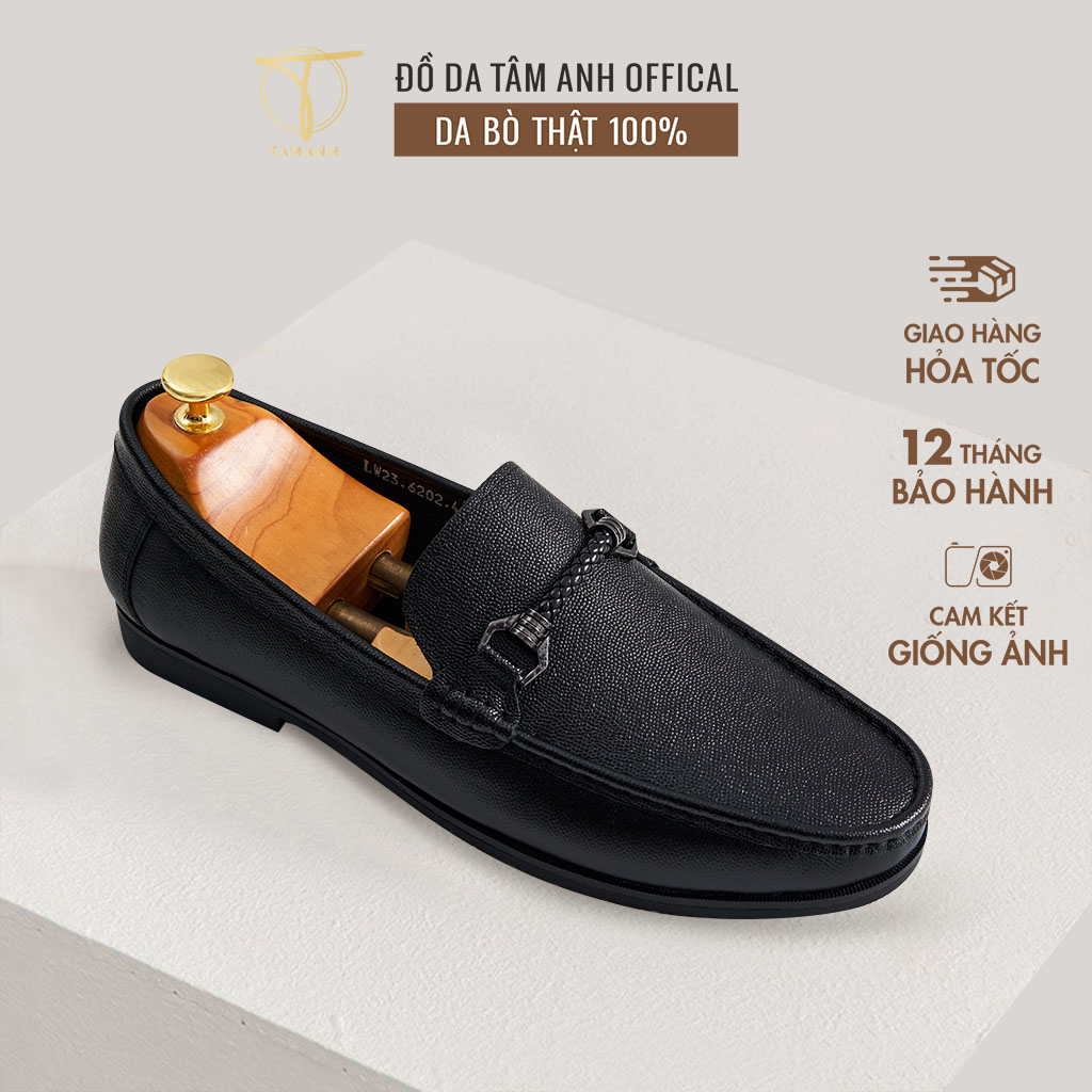 Giày loafer nam đồ da TÂM ANH da bò thật 100% cao cấp GNTA6202-D
