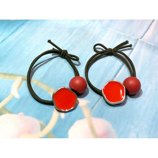 Dây Cột Tóc Cao Su Đính Hạt Tròn Dễ Thương Cho Nữ