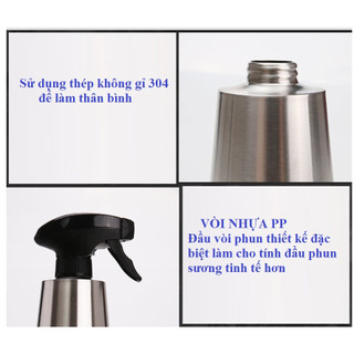 Bình xịt tóc inox cao cấp 500ml