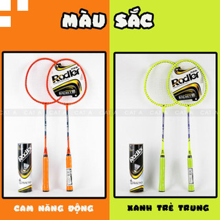 Bộ 2 Chiếc Cầu Vợt Cầu Lông Rodler Hợp Kim Nhôm Khung Siêu Bền, Dây Cực Căng, Cầm Chắc Tay [ Tặng Hộp 6 Quả ]