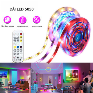 Đèn trang trí LED aRGB bọc silicon đẹp mắt nhiều màu, Dây led có kèm remote điều chỉnh nháy đèn