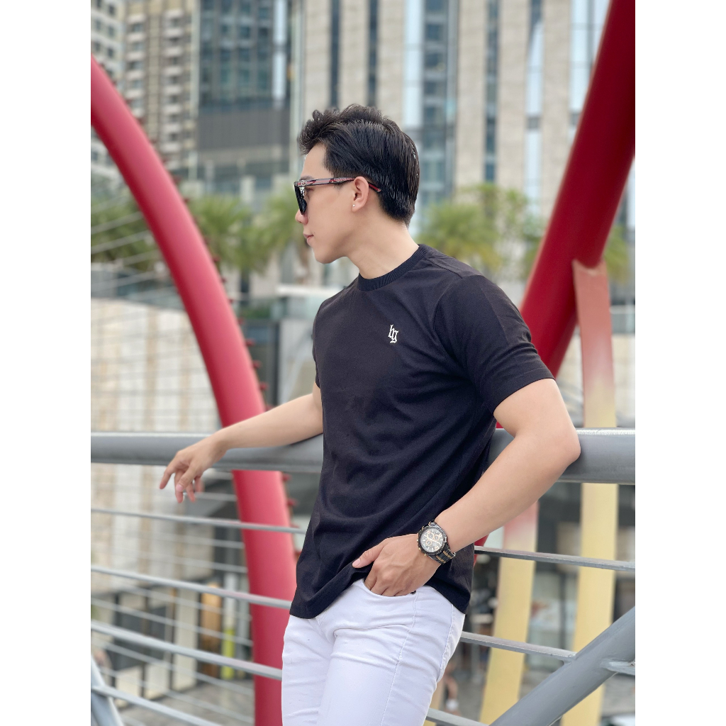 Áo thun nam B&Green co giãn thoải mái, thấm hút mồ hôi, cổ tròn thêu logo