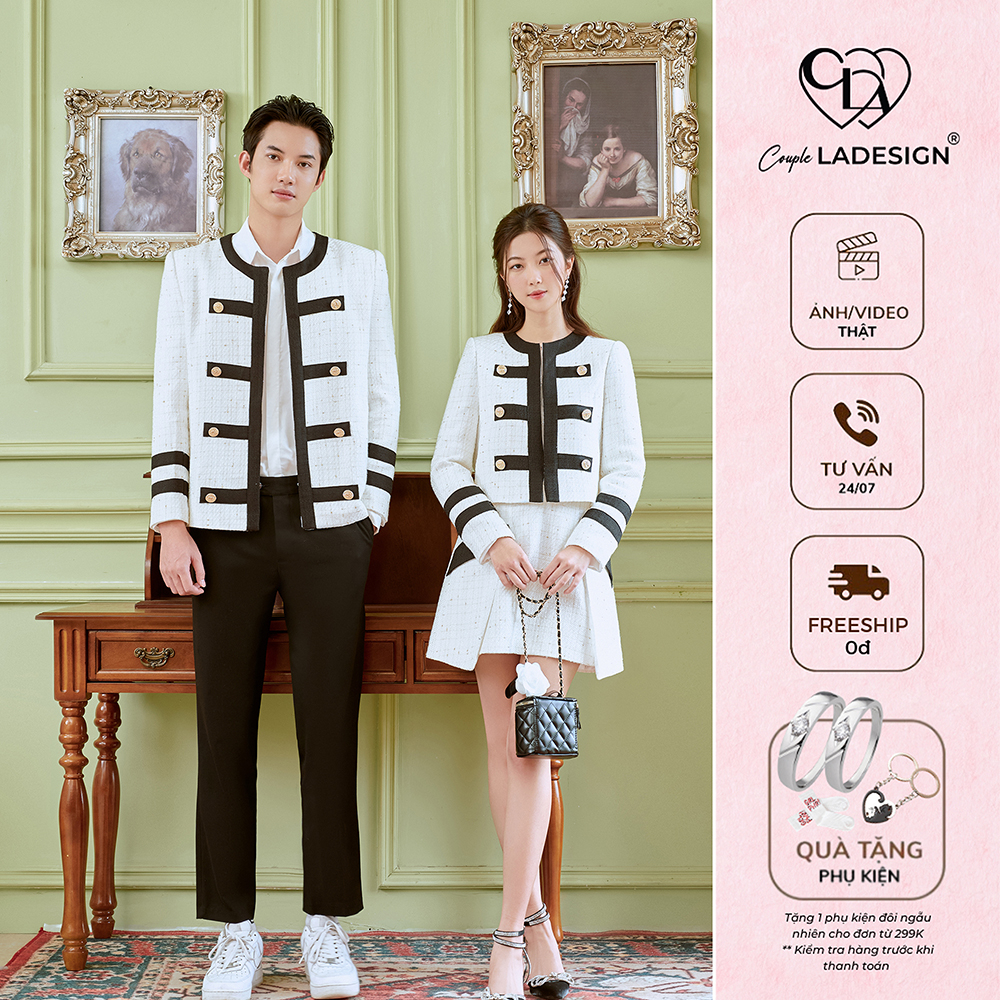 Đồ Đôi Áo Đôi Nam Nữ CoupleLADESIGN Váy Đầm Áo Dạ Couple Đi Du Lịch Irene Set x Jacob Blazer